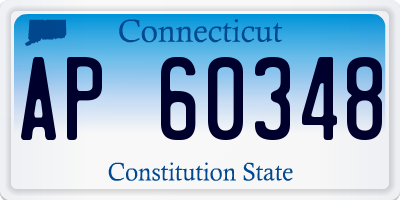 CT license plate AP60348