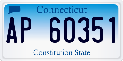 CT license plate AP60351