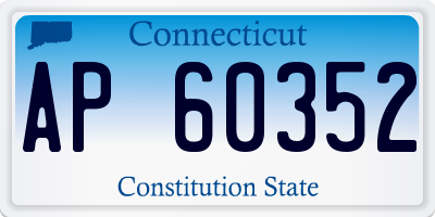 CT license plate AP60352