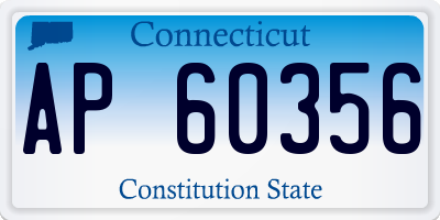 CT license plate AP60356