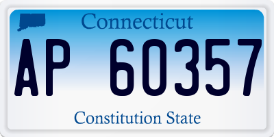 CT license plate AP60357