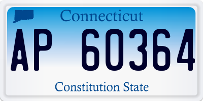 CT license plate AP60364