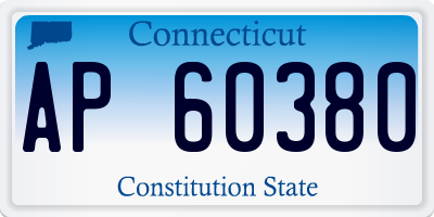 CT license plate AP60380