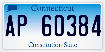 CT license plate AP60384