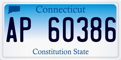 CT license plate AP60386