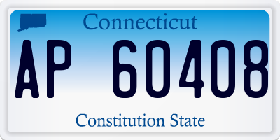 CT license plate AP60408
