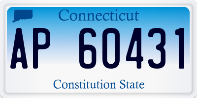 CT license plate AP60431