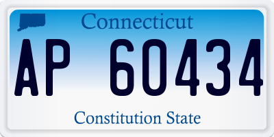 CT license plate AP60434