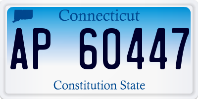 CT license plate AP60447