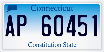 CT license plate AP60451