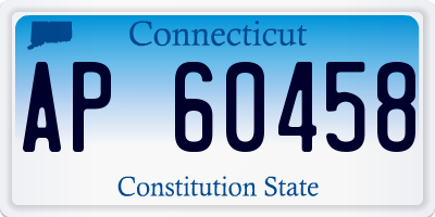 CT license plate AP60458