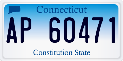 CT license plate AP60471