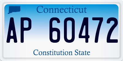 CT license plate AP60472