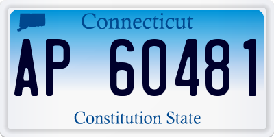CT license plate AP60481