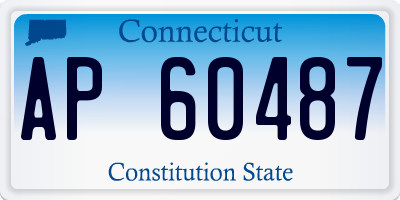 CT license plate AP60487