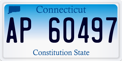 CT license plate AP60497