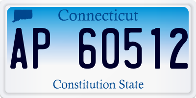 CT license plate AP60512