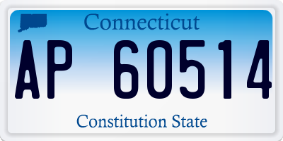 CT license plate AP60514