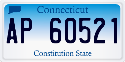 CT license plate AP60521