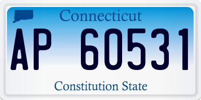 CT license plate AP60531