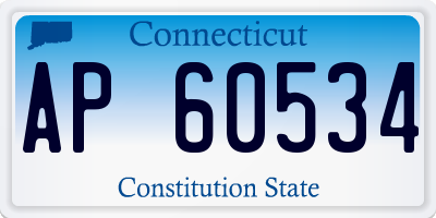 CT license plate AP60534