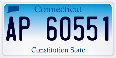 CT license plate AP60551