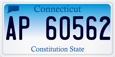 CT license plate AP60562