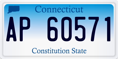 CT license plate AP60571