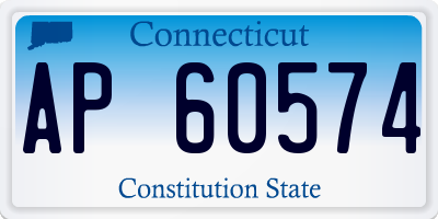 CT license plate AP60574