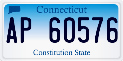 CT license plate AP60576