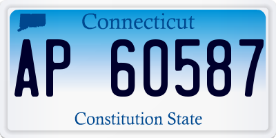 CT license plate AP60587