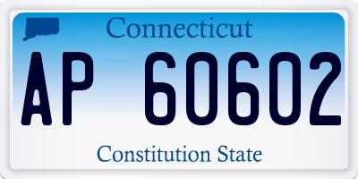 CT license plate AP60602