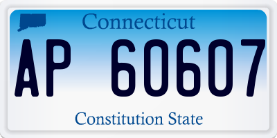 CT license plate AP60607