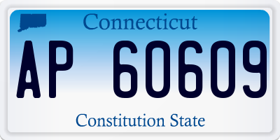 CT license plate AP60609