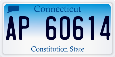 CT license plate AP60614