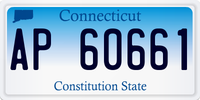 CT license plate AP60661