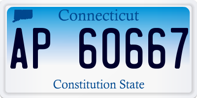 CT license plate AP60667