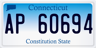 CT license plate AP60694