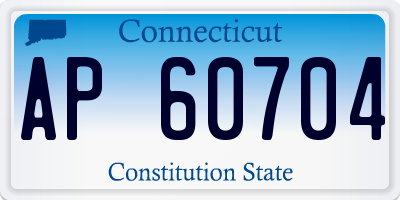 CT license plate AP60704