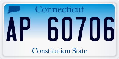 CT license plate AP60706