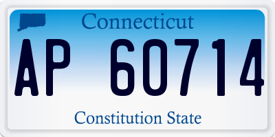 CT license plate AP60714