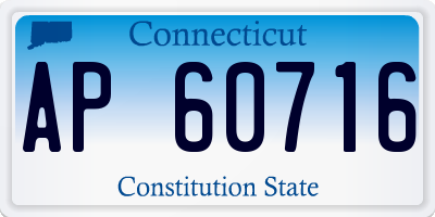 CT license plate AP60716