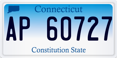 CT license plate AP60727