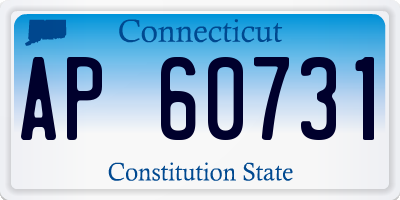 CT license plate AP60731