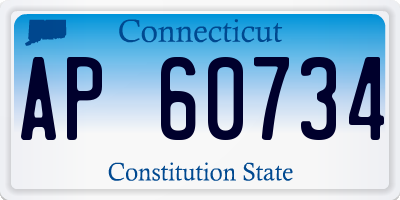 CT license plate AP60734
