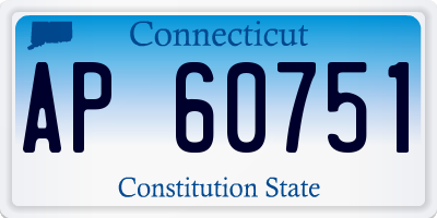 CT license plate AP60751