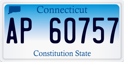 CT license plate AP60757