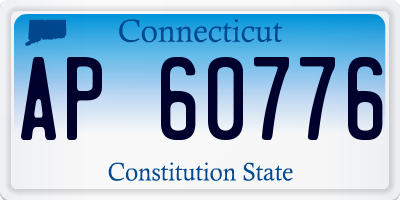 CT license plate AP60776