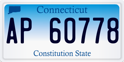 CT license plate AP60778