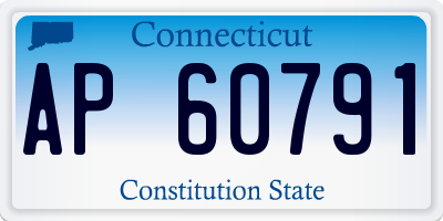 CT license plate AP60791